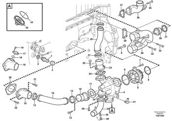 VOE20713787 Bearing housing Volvo.Heavy parts A35D, A40D, EC330B ...