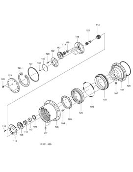 170403-00128B MOTOR,TRAVEL Doosan parts | Excavator Electrical Parts of ...